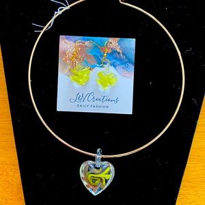 Necklace and earrings